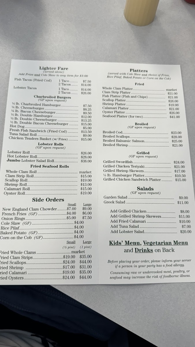 Menu - Cooke's Seafood photo 5