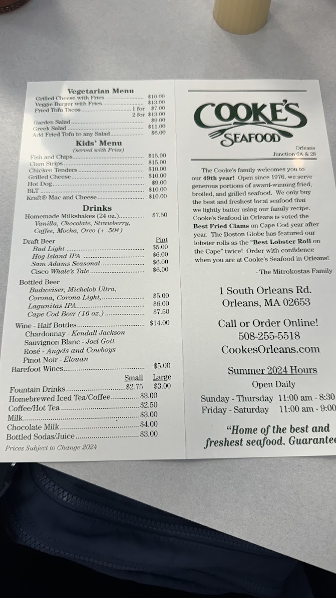 Menu - Cooke's Seafood photo 6